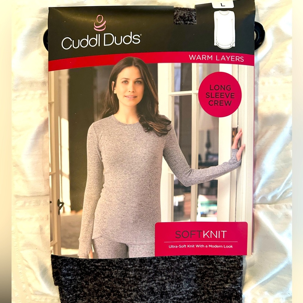Cuddl Duds long sleeve knit top size large